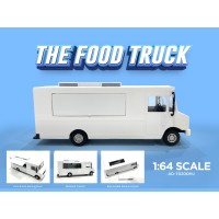 AD-70200MJ 1:64 Die cast Food truck series - Plain White Truck